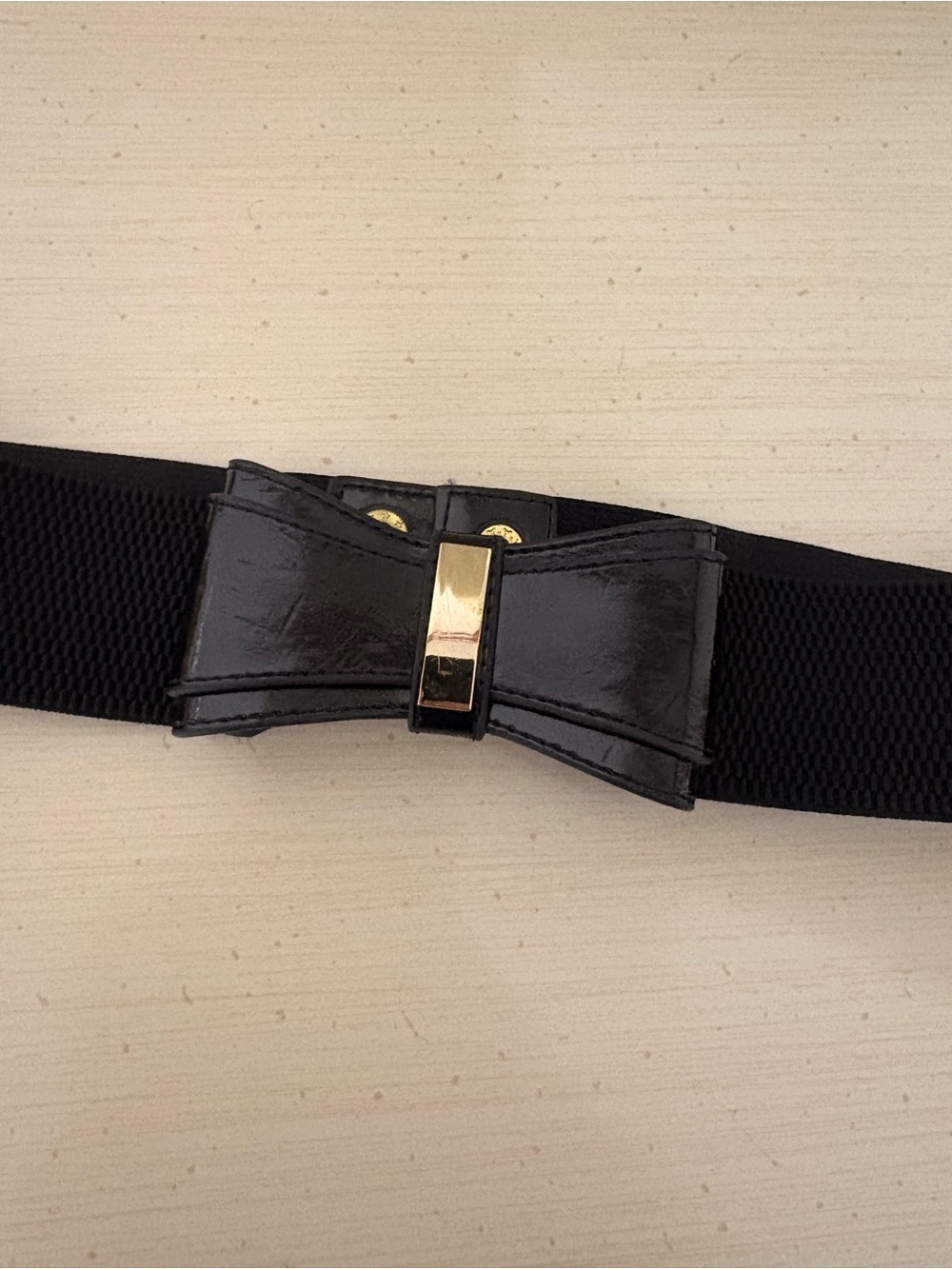 Lilly Stretch Belt with Leather Bow and Clasp